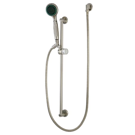 Shower Combo, Brushed Nickel, Wall Mount